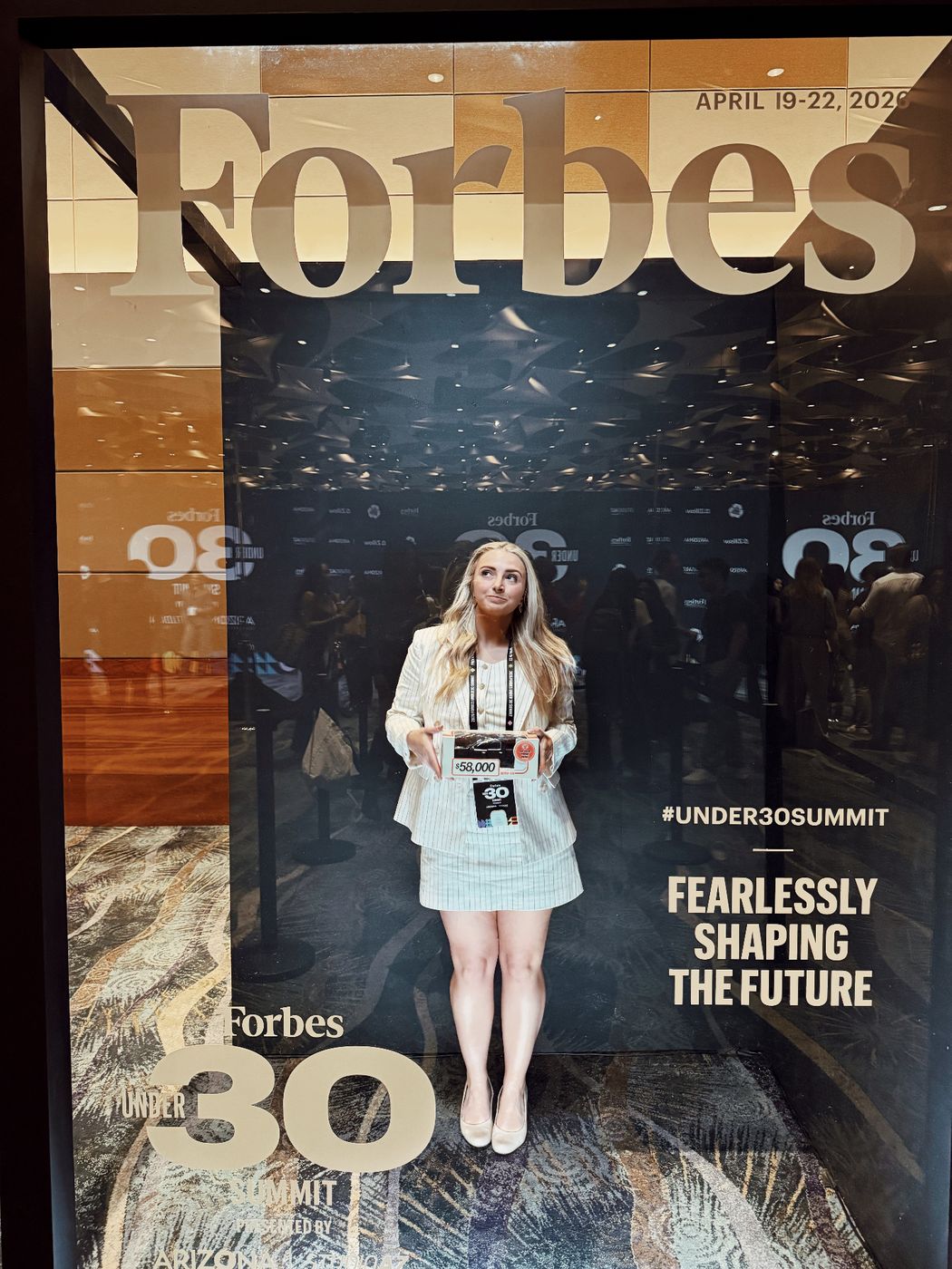Blue Sitten at the Forbes Under 30 Summit with Motibox